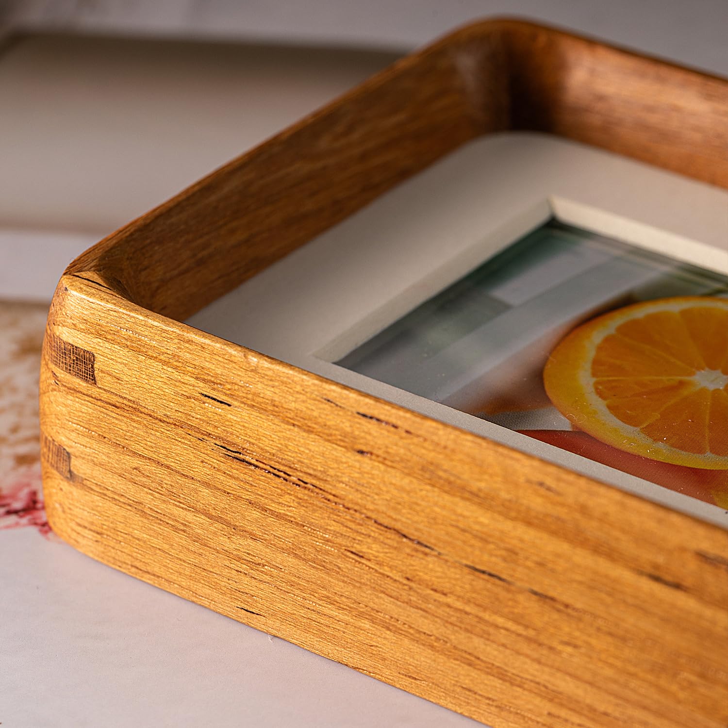 Youncewooder 3x4 Picture Frame with 2x3 Mat - Solid Teak Wood small Cute Frame, Wall & Tabletop Display for Family Photos & Wedd